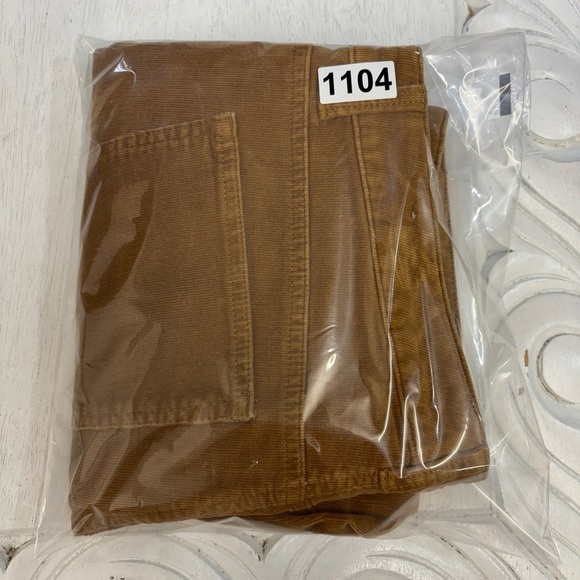 Talbots Corduroy Straight Leg Pants 12 Tan Mustard Yellow Brown - Picture 7 of 7